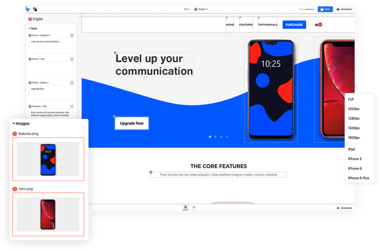 Bannerflow's drag-and-drop interface