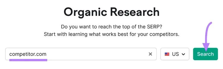 Organic Rankings tool