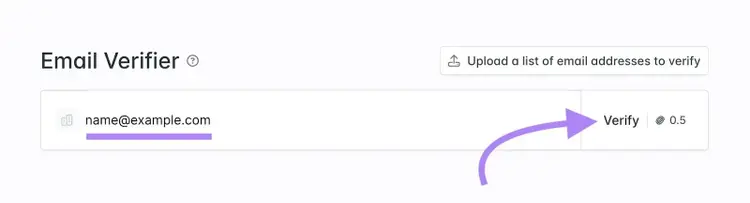 Email Verifier on Hunter with an email address entered and "Verify" clicked.