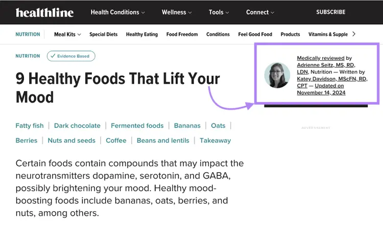 blog feature shows who reviewed the article and who wrote the article as well as provides links to their bios