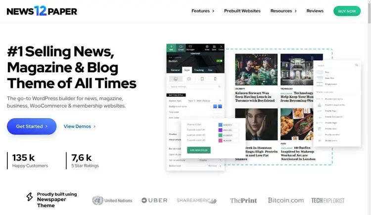 Newspaper WordPress theme #1 Selling News Magazine & Blog Theme with preview layouts