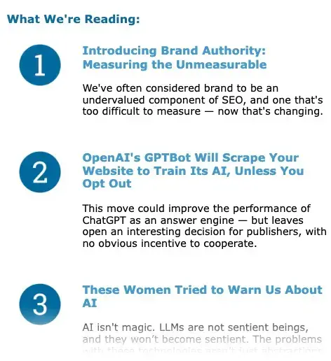 The Moz Top 10's resources summary section