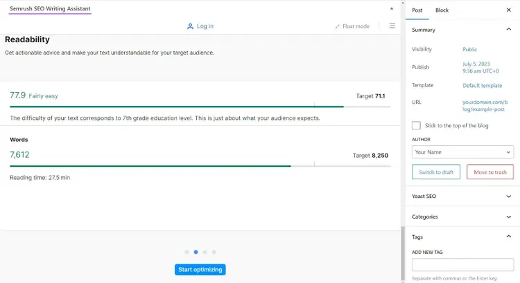 SEO Writing Assistant WordPress plugin