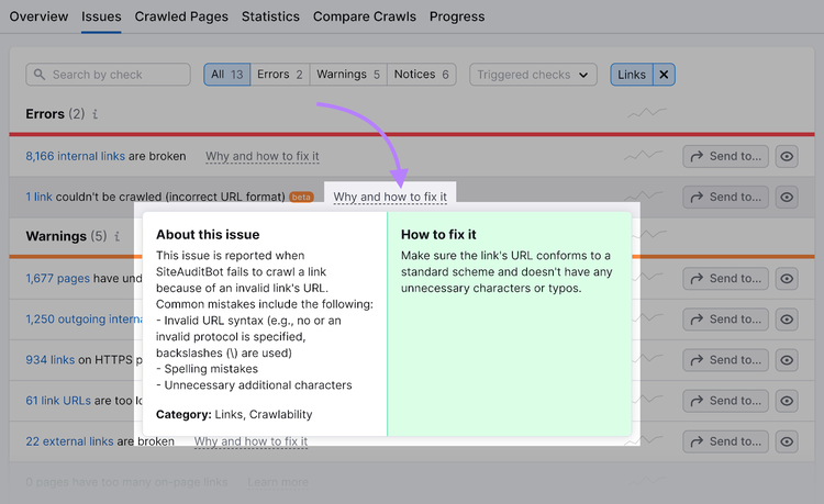 Why and how to fix it section