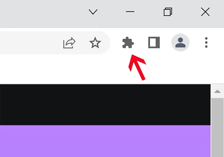 Chrome Extensions Management Interface mit Symbolen zum Deaktivieren und Löschen