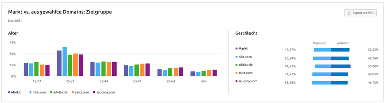Semrush Beispiel Zielgruppen