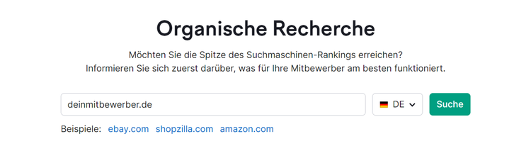 Organische Recherche von Semrush