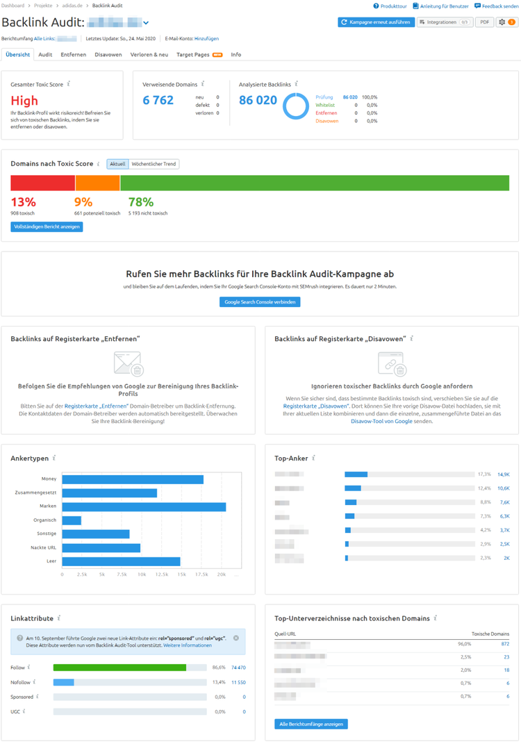 Backlink Audit: Ergebnis