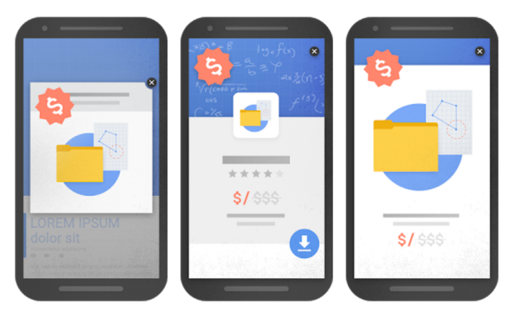 not acceptable interstitial popups according to Google