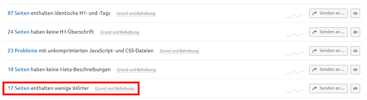 Site Audit: Thin Content