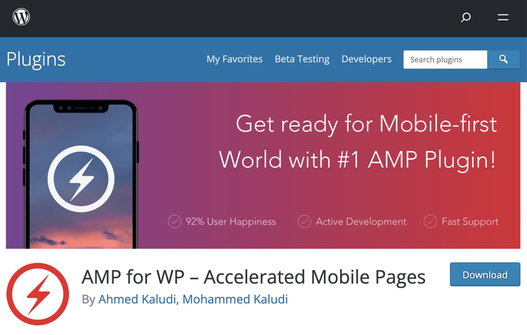Plugin AMP for WP