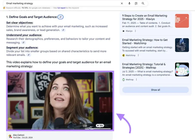Perplexity-Suche: Email Marketing Strategy mit Video und ähnlichen Artikeln