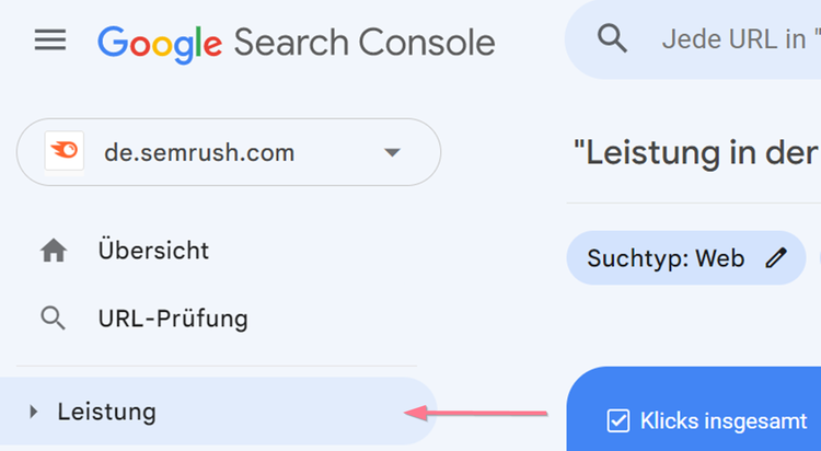 Google Suchergebnisse unter Leistung