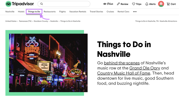 "Dinge, die man in Nashville tun kann" auf Tripadvisor