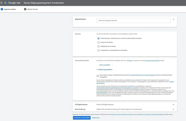Google Ads ähnliche Zielgruppen mit Warnung zur Abschaffung im Mai 2023