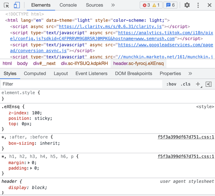 HTML example