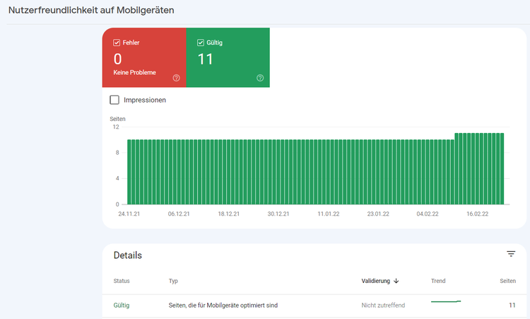 Search Console: Nutzerfreundlichkeit auf Mobilgeräten