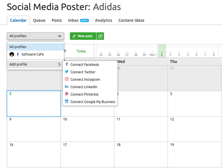 Screenshot: Social Media Poster