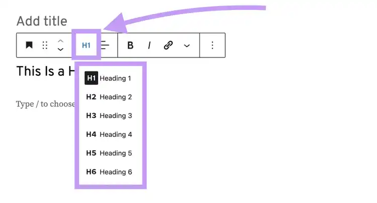 Überschrifteneinstellungen in WordPress