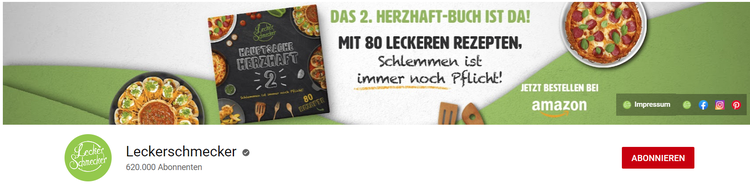 Screenshot: YouTube-Kanal Leckerschmecker