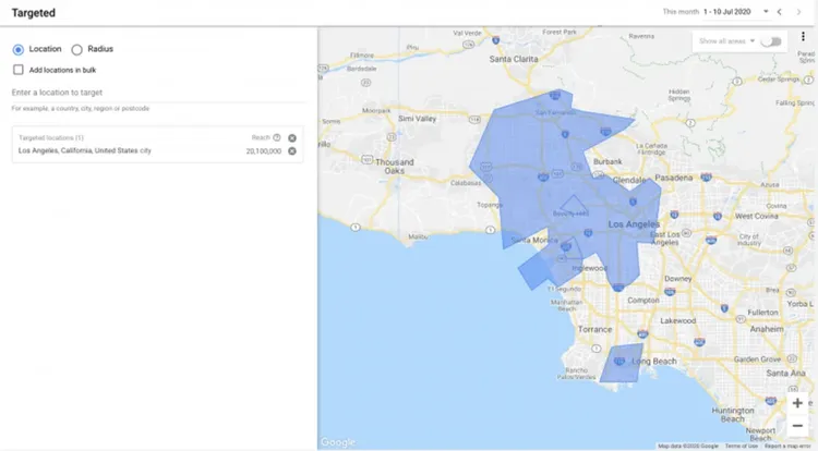 Geografische Ausrichtung (Location Targeting) bei Google Ads