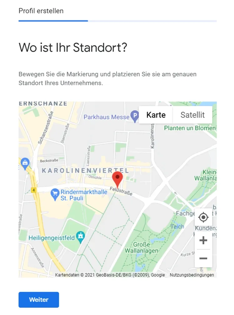 Standort auf Karte markieren