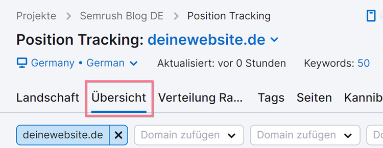 Position Tracking: Übersicht