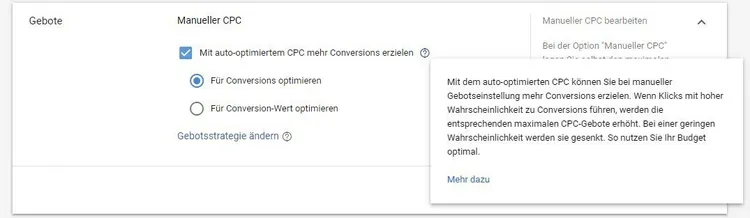 Grafik: Manueller CPC einfügen