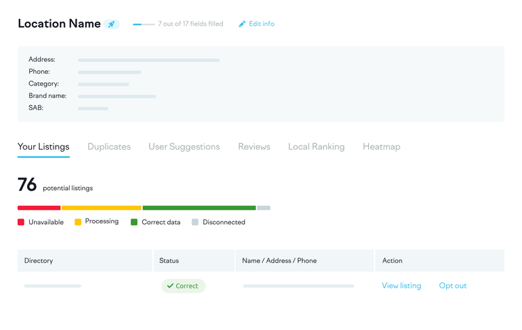 Listing Management