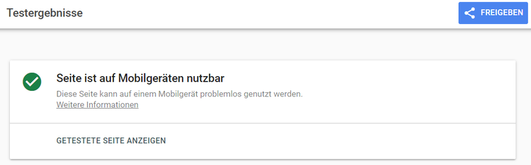 Screenshot: Seite ist auf Mobilgeräten nutzbar