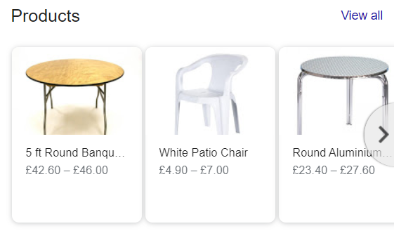 Produkt-Carousel: Bankett-Tisch, Patio-Stuhl, Aluminium-Tisch