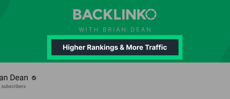 Backlinko-Kanal-Banner: Higher Rankings & More Traffic