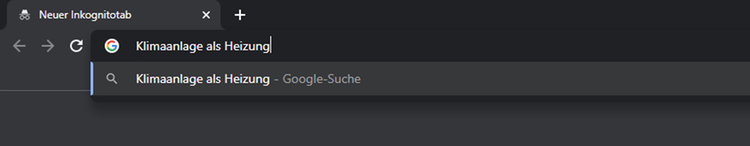 Keyword in der Google Suchleiste eingeben