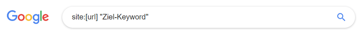 Site-Suche bei Google