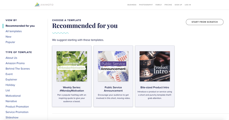 Animoto example