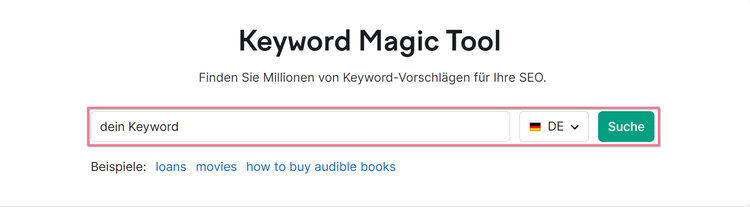 Keyword Magic Tool