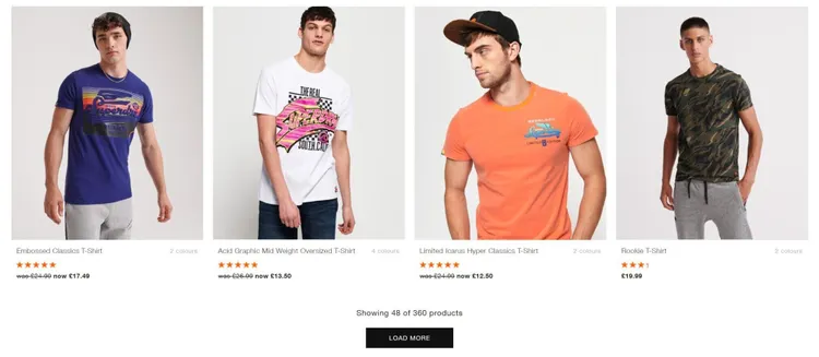 Screenshot Superdry: Pagination