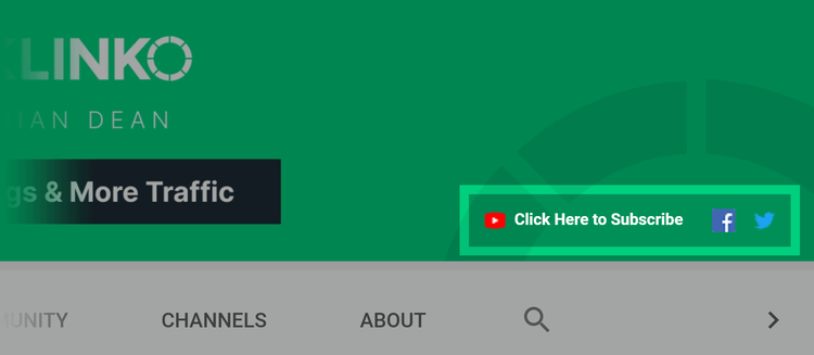 Abo-Button auf Backlinko-Kanalbild
