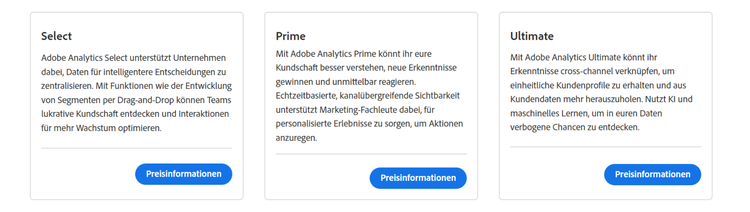 Adobe Analytics Angebote und Preise