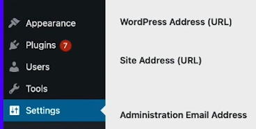 URLs in den Einstellungen prüfen