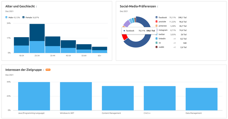 Semrush Beispiel Demografie