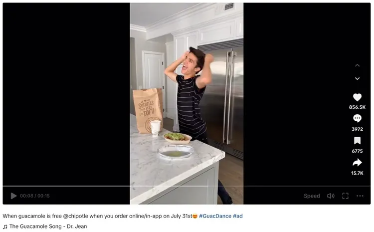 El reto #GuacDance de Chipotle