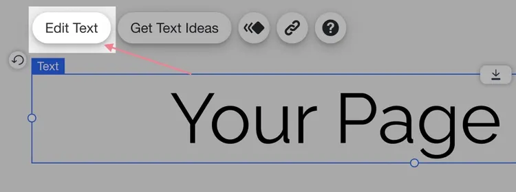 edit page title in wix