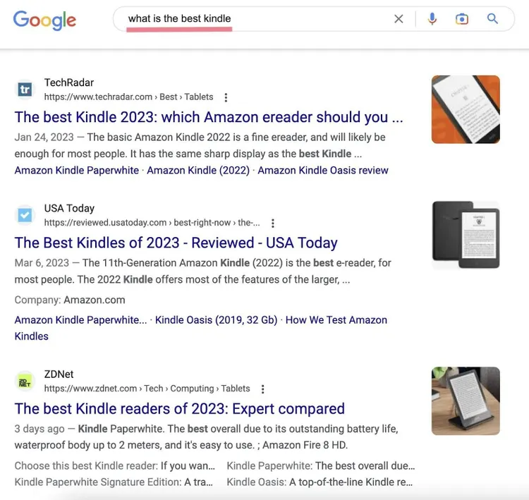 top search results for cual es el mejor kindle