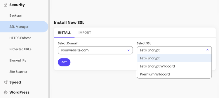 instala un nuevo SSL