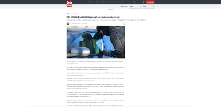 Toxic Backlinks - Ejemplo Auto Express