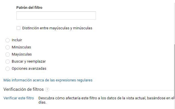 Bots generadores de tráfico web - Patrón de filtro