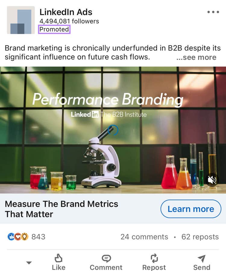 Contenido patrocinado por LinkedIn Ads sobre la medición de las métricas de marca que importan