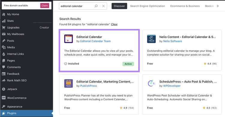 Plugin de Calendario Editorial destacado