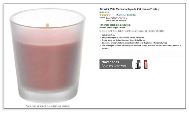 Descripción de un producto - Ejemplo Air wick